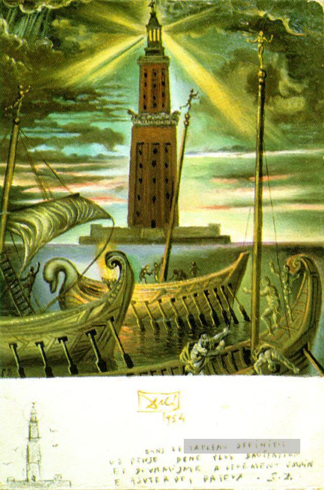 Le phare d’Alexandrie Salvador Dali Peintures à l'huile